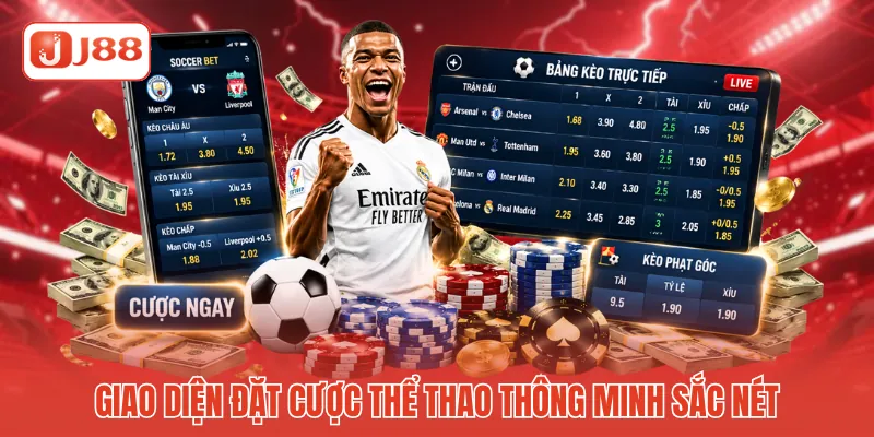 Giao diện đặt cược thể thao thông minh sắc nét